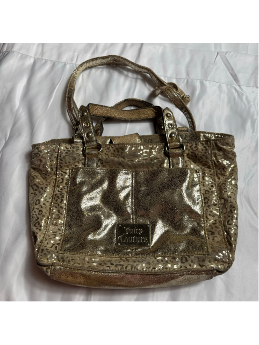 Women's Juicy Couture Gold Leopard Print Tote Bag, One Size